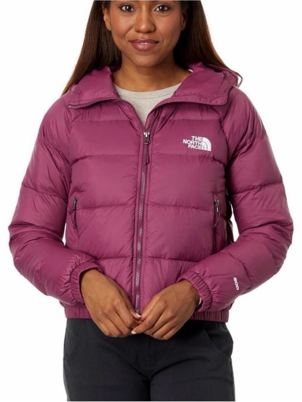 The North Face Women's Magenta Hooded Puffer Jacket